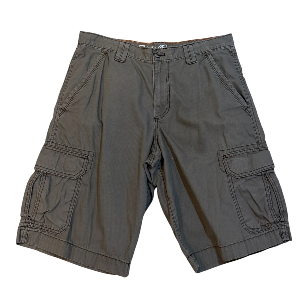 Eddie Bauer Cargo Shorts Gray 32 Mens Cotton Casual Outdoor Hiking
